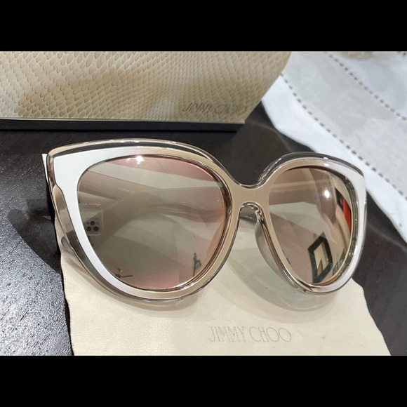 Jimmy Choo CINDY/S Model Cat Eye Style Sunglasses - Picture 10 of 10